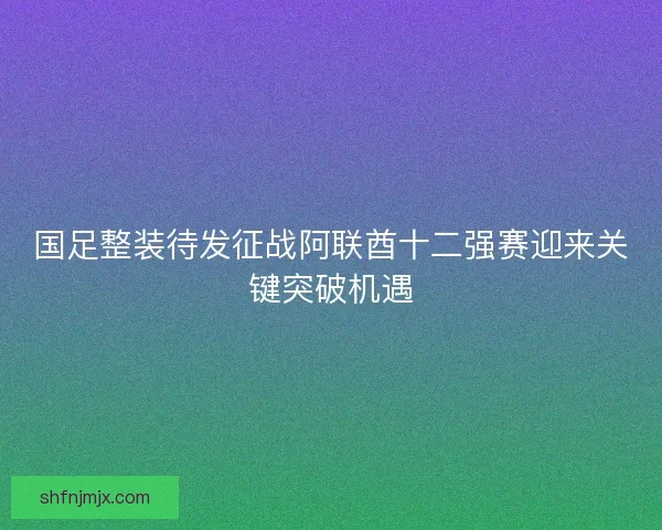 国足整装待发征战阿联酋十二强赛迎来关键突破机遇